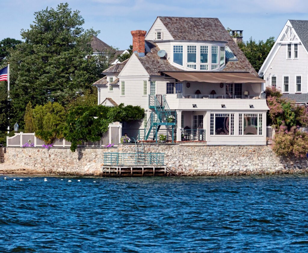 Exterior shot of new build on the waterfront in South Beach