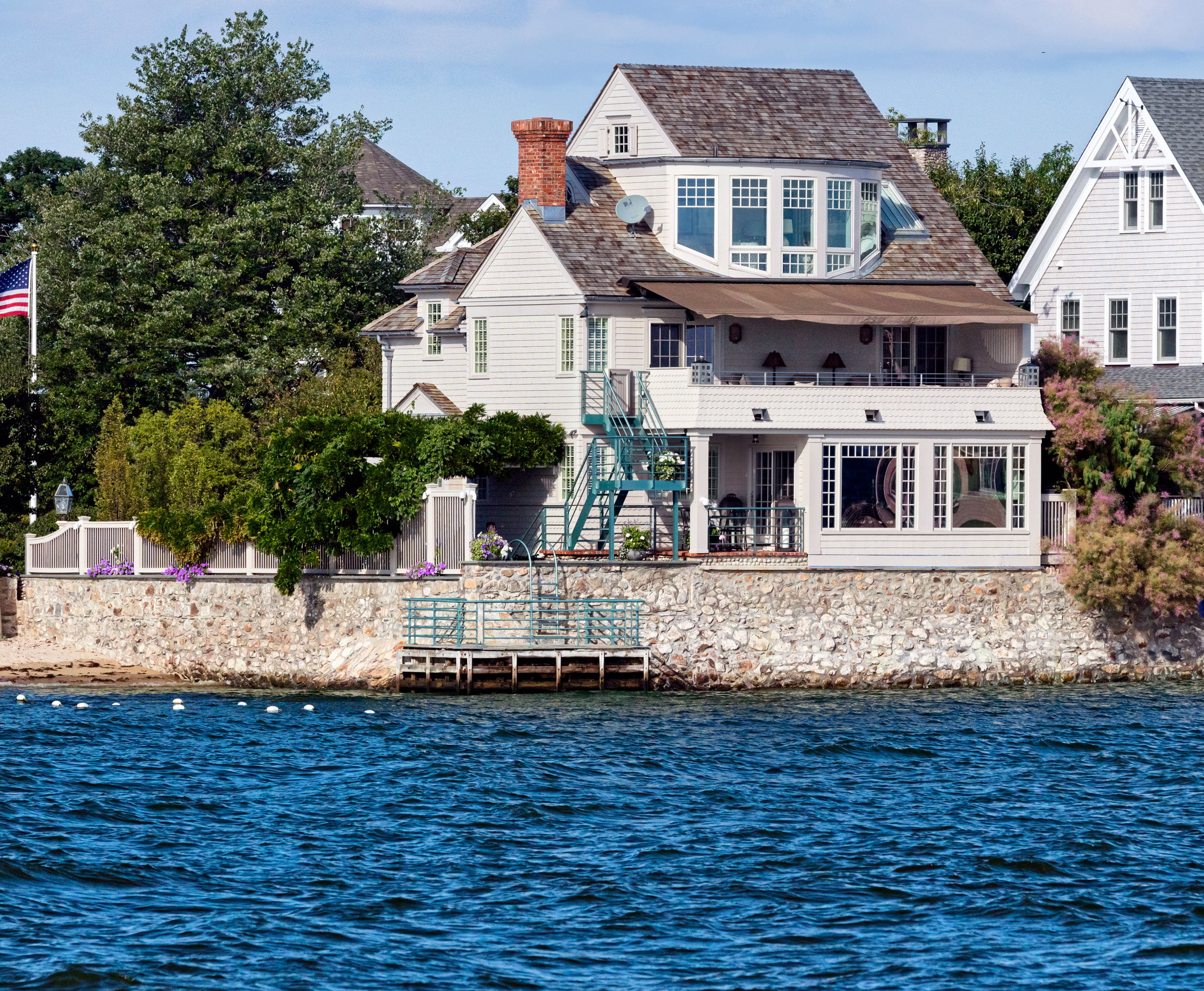 Exterior shot of new build on the waterfront in South Beach