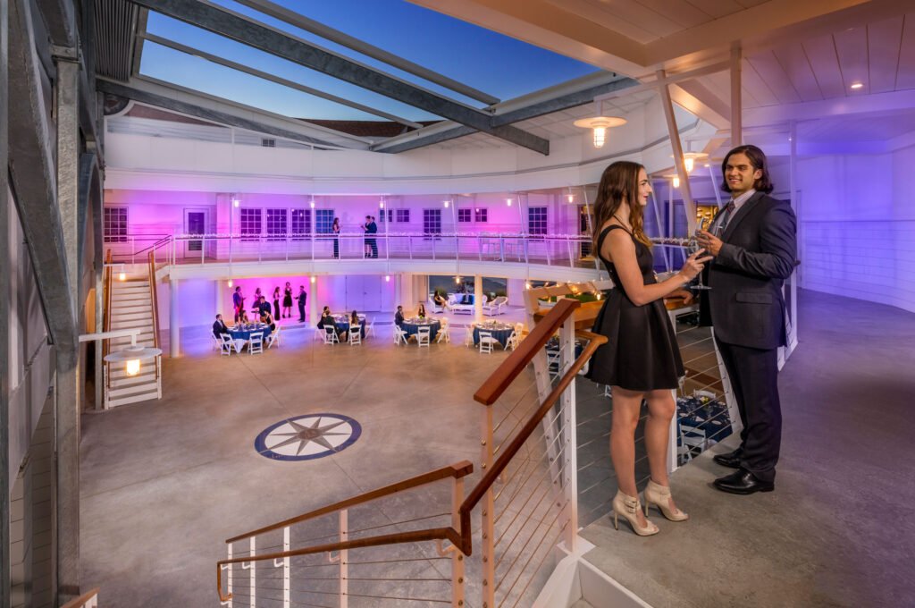 Interior shot of event at Tokeneke Club