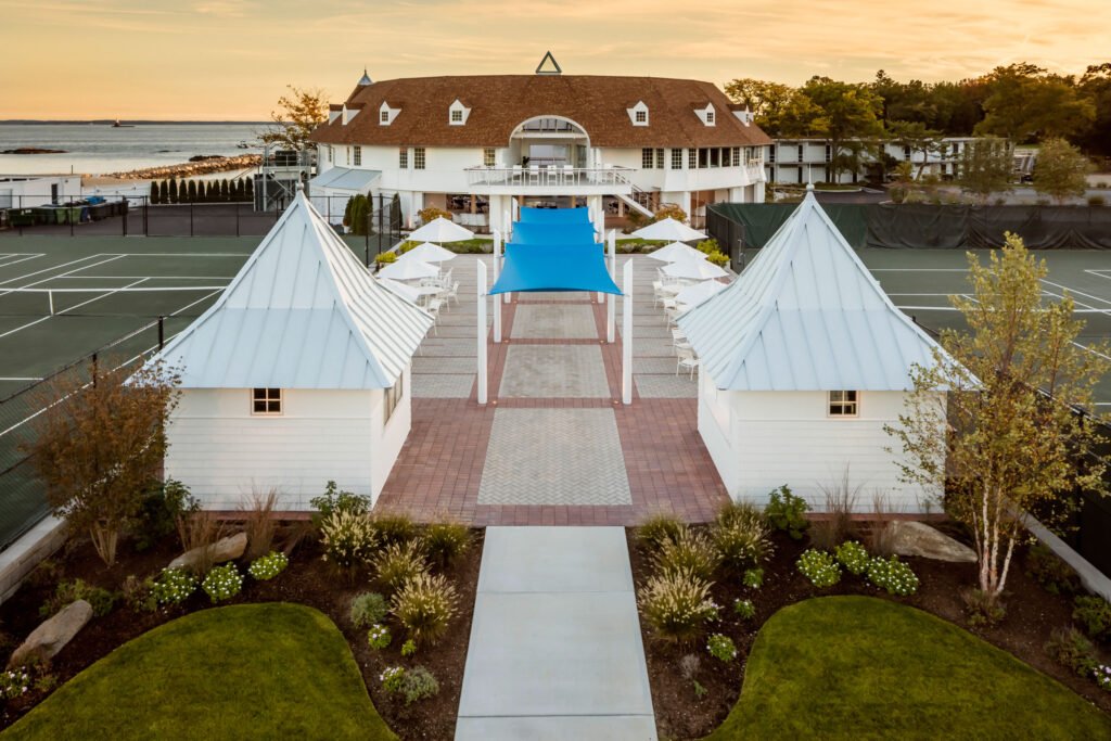 Exterior shot of Tokeneke Club during the day