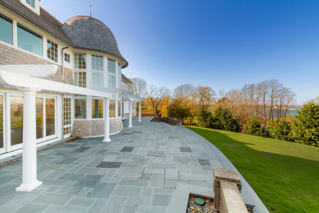 Exterior view of Newport Rhode Island waterfront home