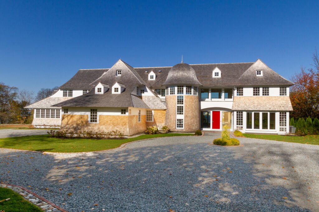 Exterior view of Newport Rhode Island waterfront home